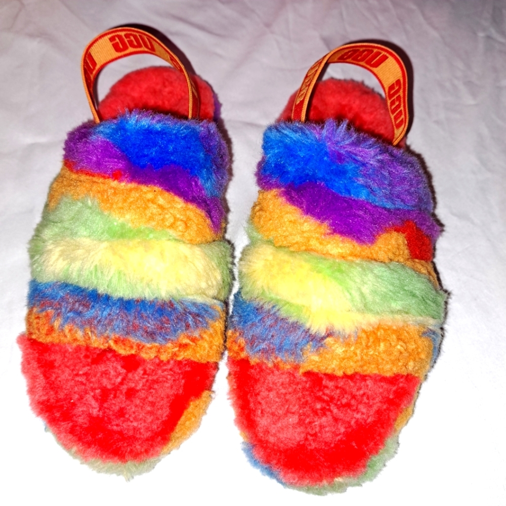 Rainbow UGG Slippers Size 5